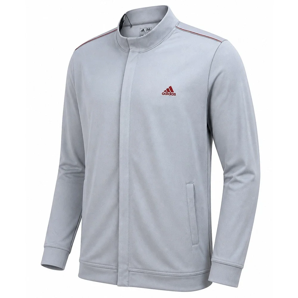adidas Golf Men 2XL Chrome Gray Full Zip Pullover Jacket AE7973 NWT $70